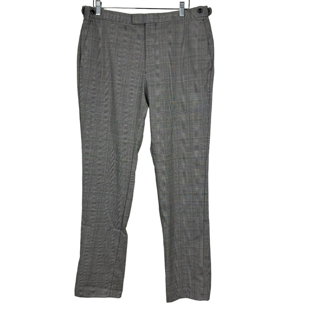 Reiss London Men’s Oscar Checked Trousers Pants Waist 36"